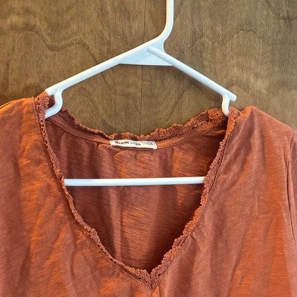 Marine Layer Rust V-Neck Crop Top - Picture 4 of 7